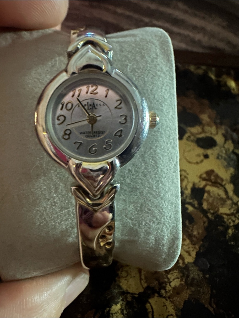 Ladies Silver-Tone and Gold- Tone Heart Link Watch - L.A. Express Brand